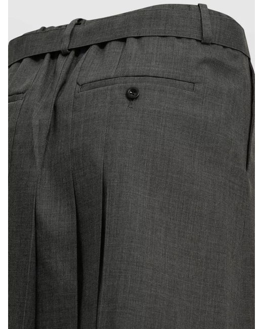 Sacai Black Pleated Skirt