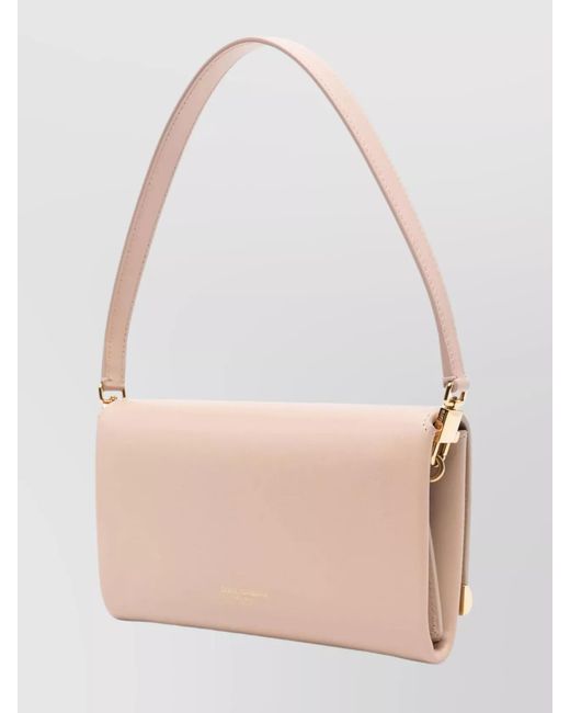 Dolce & Gabbana Natural Marlene Leather Shoulder Bag
