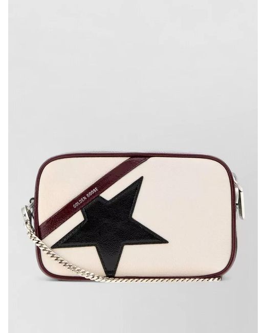 Golden Goose Deluxe Brand Natural Leather Mini Star Crossbody Bag Chain