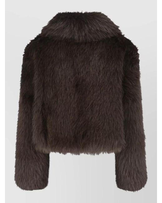 Frankie Shop Black Faux Fur Coat