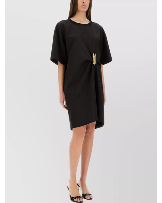 Moschino Black Oversized Knee-Length Dress