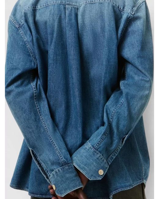 Our Legacy Blue Organic Cotton Shirt for men