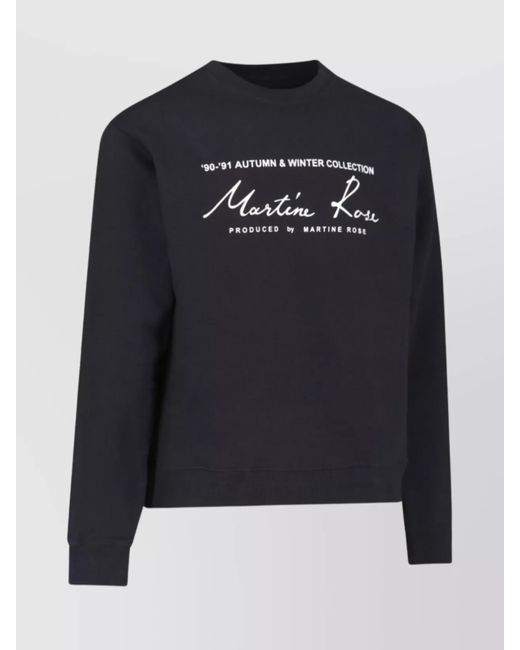 Martine Rose Blue Crew Neck Long Sleeves Ribbed Cuffs for men