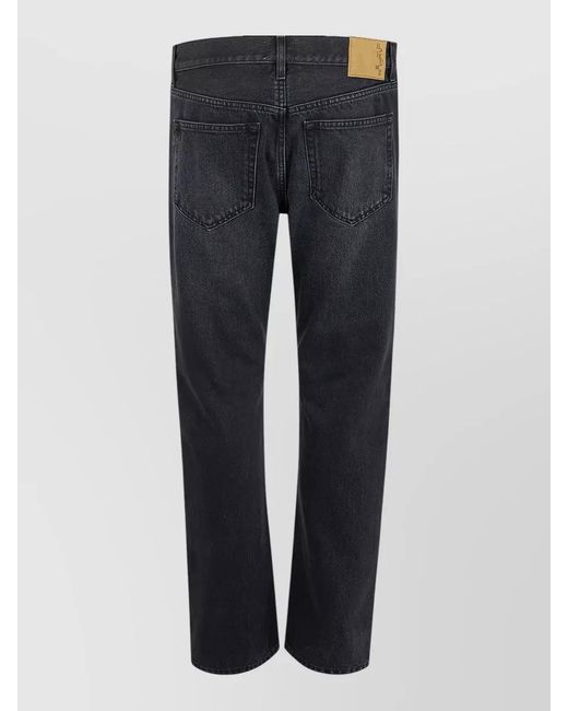 Haikure Blue Mid-Rise Straight-Leg Jeans for men