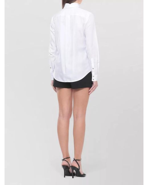 Elisabetta Franchi White Cotton Shirt Long Sleeves Buttoned Cuffs