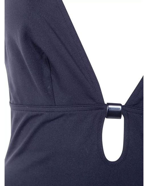 Eres Blue Harmony Halter One Piece Swimsuit Cutout