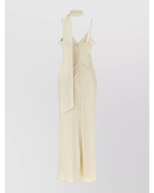 ROTATE BIRGER CHRISTENSEN White V-Neck Slip Maxi Dress