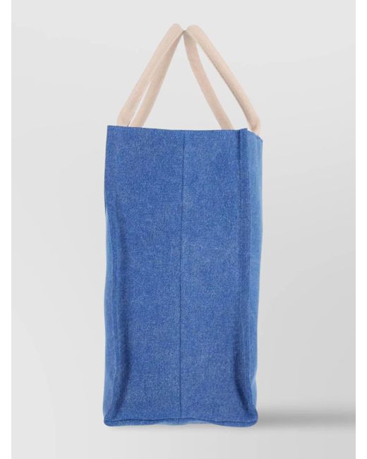 Marni Blue Museo Large Cotton Tote Bag