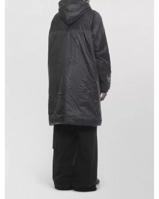 Rick Owens Black Cropped Jacket Elasticated Cuffs Side Pockets for men