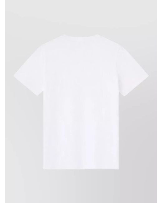 Ganni White Cotton Logo-Print Crewneck T-Shirt