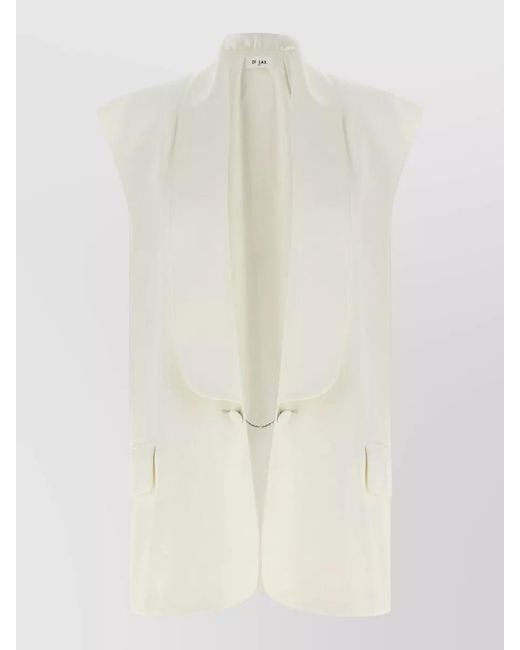 DI.LA3 PARI' White Evening Tuxedo Gilet Shawl Lapel Flap Pockets