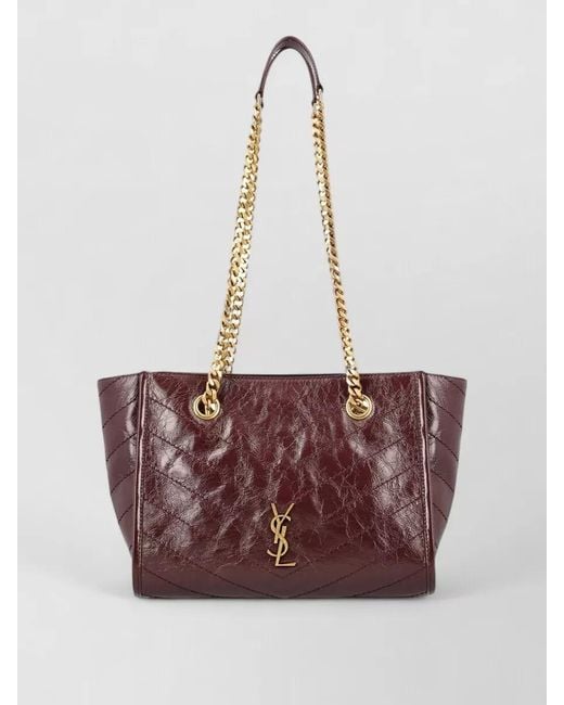 Saint Laurent Multicolor Niki Small Leather Tote Bag