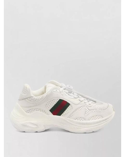 Gucci Natural Leather Low-Top Sneakers