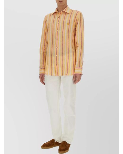 Etro Natural Linen Regular-Fit Shirt for men