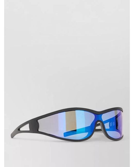 Facehide Blue Reflective Lens Sunglasses Minimal Frame Design