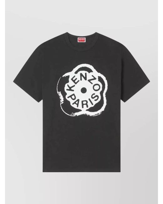 KENZO Black Logo-Print Cotton Loose T-Shirt