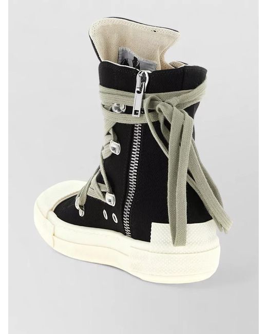Rick Owens Black Megalace Sneaks Boots