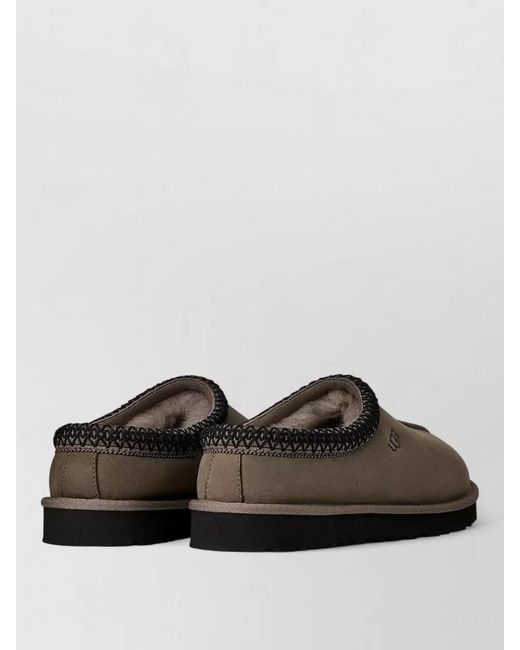 Ugg Brown Nubuck Loafers Round Toe Flat Sole Trim for men