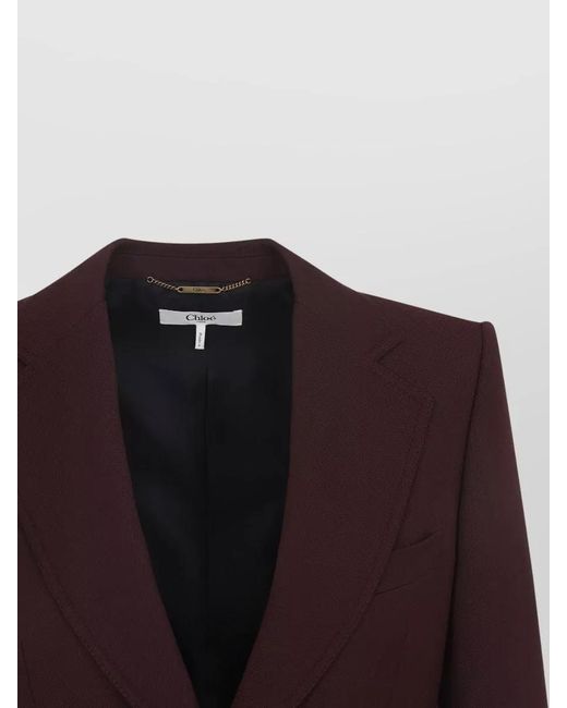 Chloé Purple Wool Single-Breasted Blazer