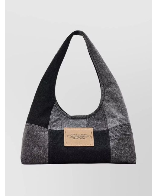 Marc Jacobs Black Patchwork Cotton Shoulder Bag With Top Handle