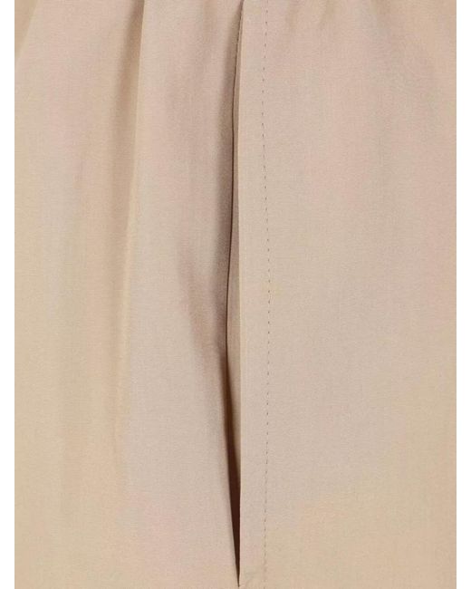 Aspesi Natural Silk Wide-Leg Trousers