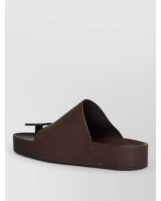 Uma Wang Brown Leather Thong Slides