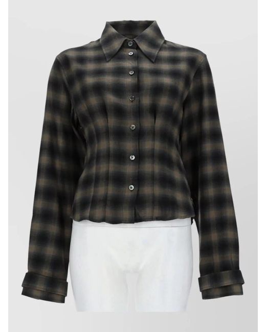 Our Legacy Black Checked Fitted Jacket