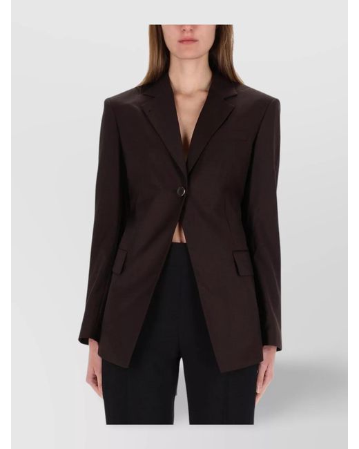 Helmut Lang Black Tailored Jacket With Back Belt Detail