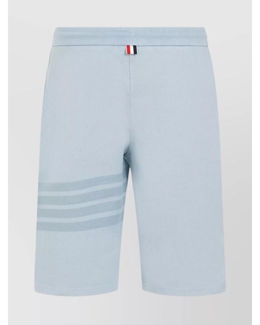 Thom Browne Blue Straight Bermuda Shorts for men