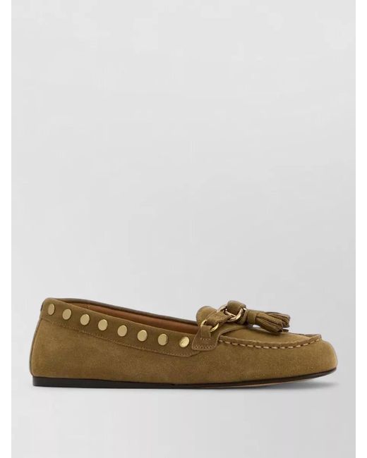 Isabel Marant Multicolor Loafers Flat Sole Studded Detail Tassel