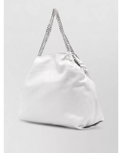 Stella McCartney White Falabella Drawstring Shoulder Bag