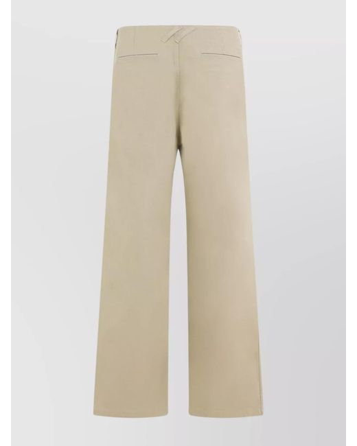Burberry Natural Cotton Straight-Leg Trousers for men