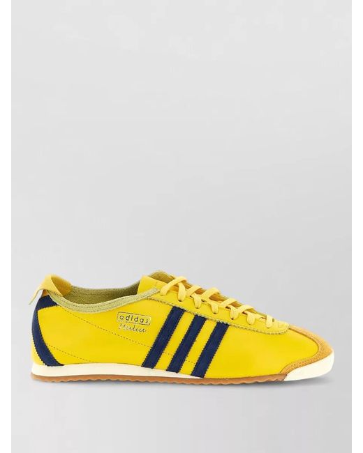 Adidas Originals Yellow Leather Italia 60S Lace-Up Sneakers