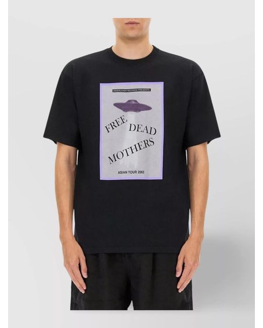 Undercover Black Printed Regular-Fit T-Shirt for men