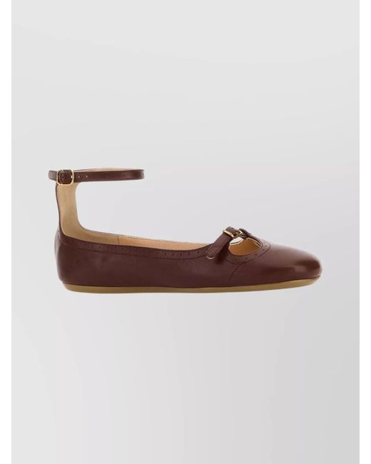 Chloé Multicolor Leather Ballerina Shoes