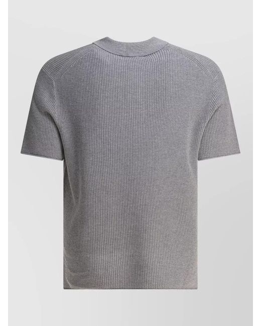 Alex Mill Gray Organic Cotton Linen Polo Shirt for men