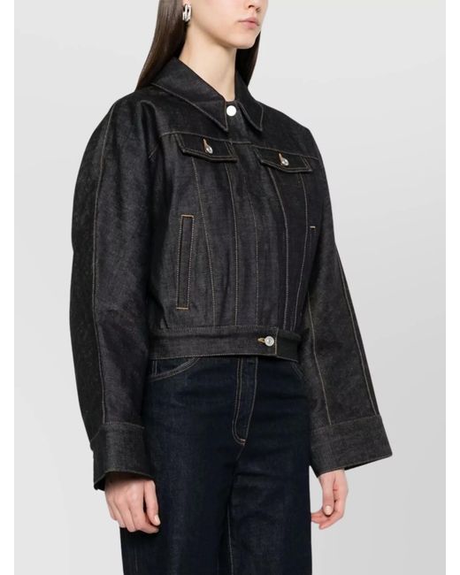 Givenchy Black Denim Cropped Jacket