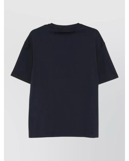 Lardini Blue Contrasting-Trim Cotton T-Shirt for men