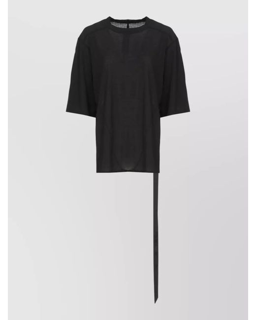 Rick Owens Black Cotton Oversized Long-Sleeve T-Shirt