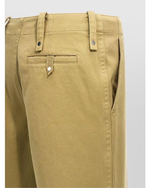 Burberry Green Cotton Wide-Leg Trousers for men