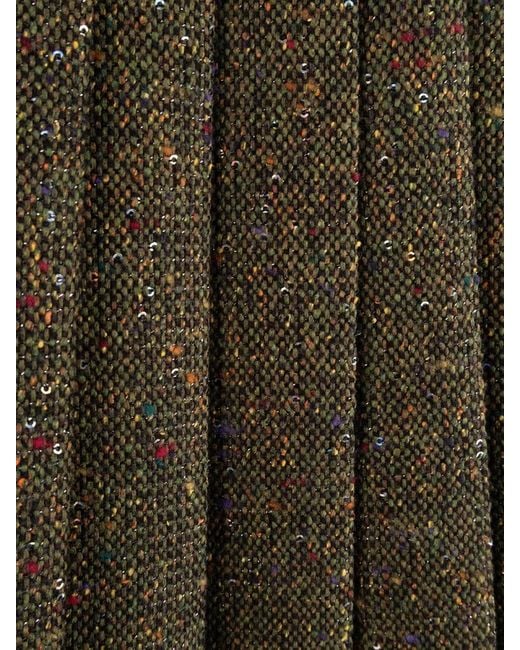 Dior Green Pleated Skirt