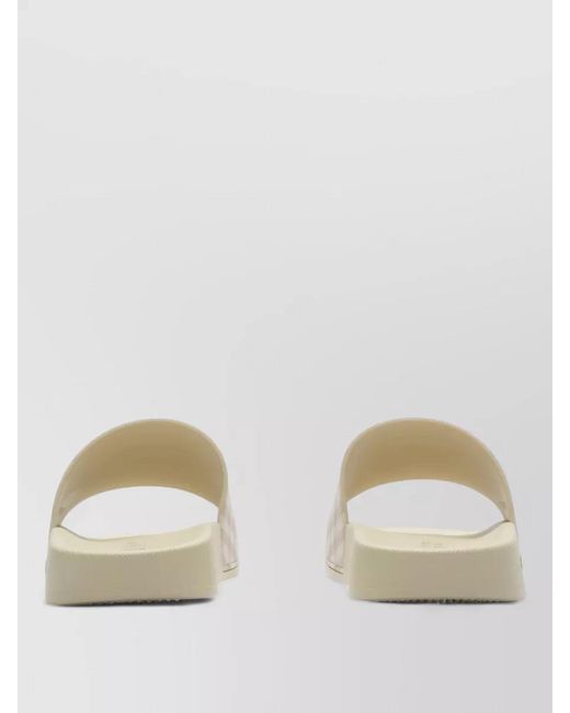 Burberry Natural Check Pattern Slides Open Toe Flat Sole