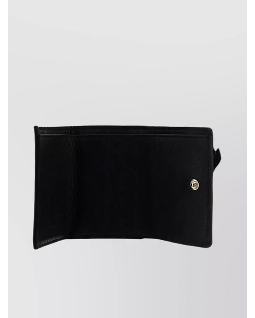 Chloé Black Leather Alphabet Wallet Charm Detail