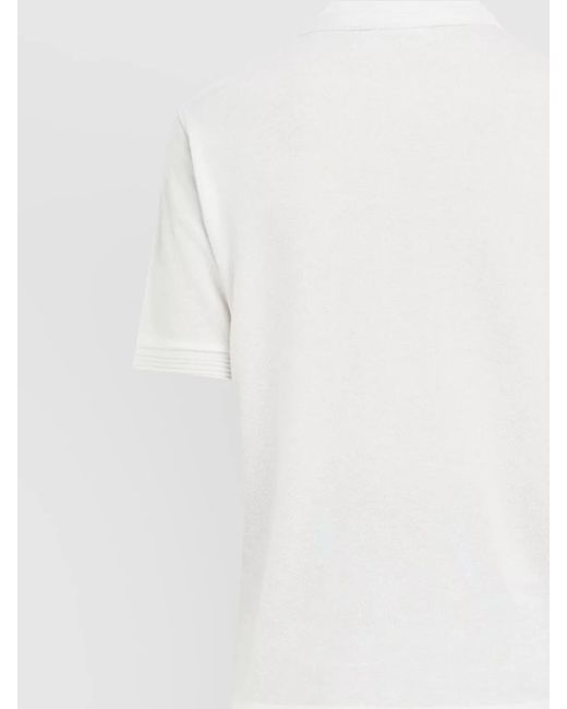 Ferragamo White Cotton Piqué Polo Shirt for men