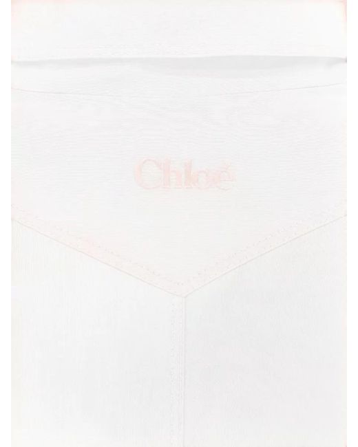 Chloé Pink Cotton Cape Jacket Button Collar