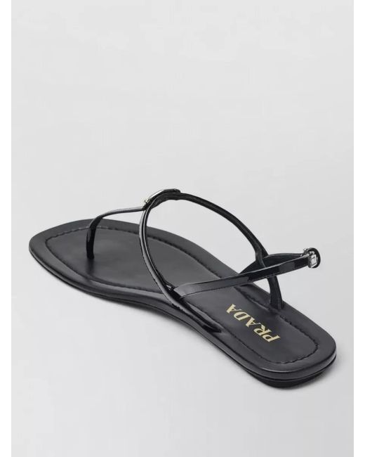Prada Multicolor Flat Sole Open Toe Slingback Sandals