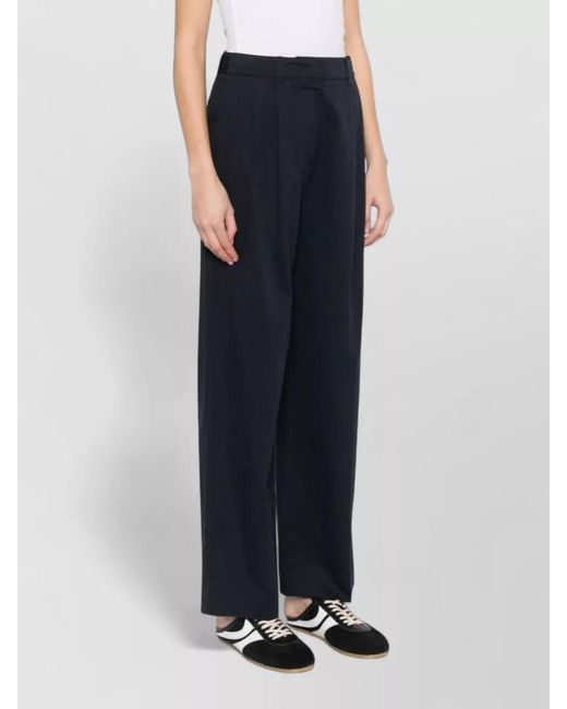 DUNST Blue Cotton Blend Chinos Tailored Trousers