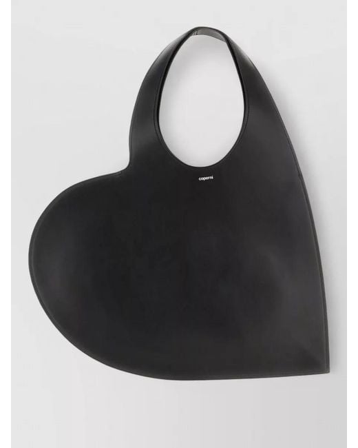 Coperni Black Heart Medium Leather Shoulder Bag