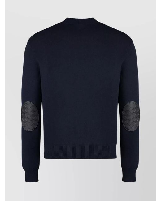 Bottega Veneta Blue Cashmere Crew-Neck Sweater for men