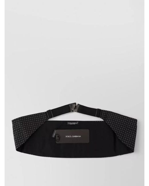 Dolce & Gabbana Black Polka Dot Wide Waist Belt Cummerband for men
